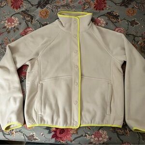 Women's Cream Athleta Jacket with Neon Accents